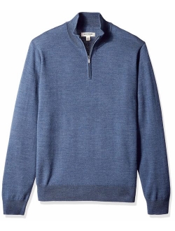 Men's Merino Wool Quarter Zip Sweater