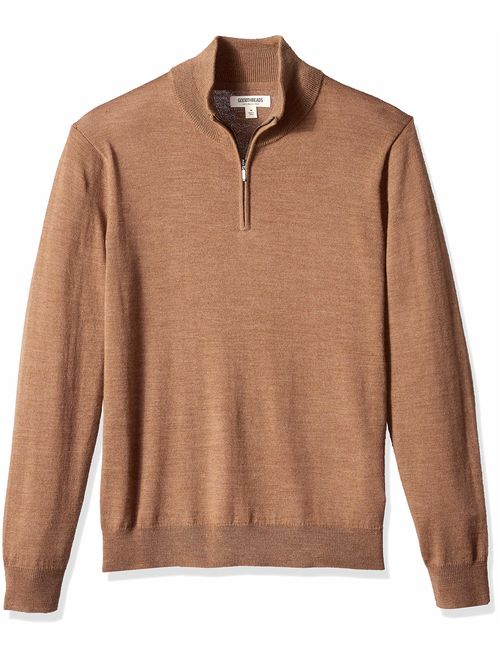Goodthreads Men's Merino Wool Quarter Zip Sweater
