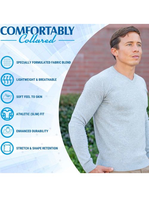 CC Perfect Slim Fit V Neck Lightweight Breathable Pullover Sweater