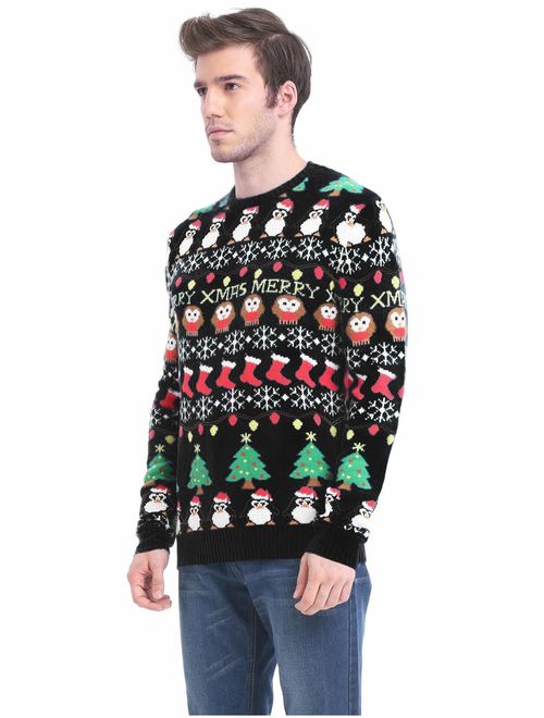 *daisysboutique** Daisyboutique Men's Christmas Decorations Stripes Sweater Cute Ugly Pullover