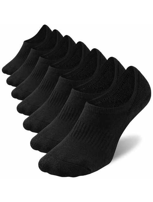 No Show Socks Mens 7 Pair Cotton Thin Non Slip Low Cut Men Invisible Sock 6-9/10-12/12-14