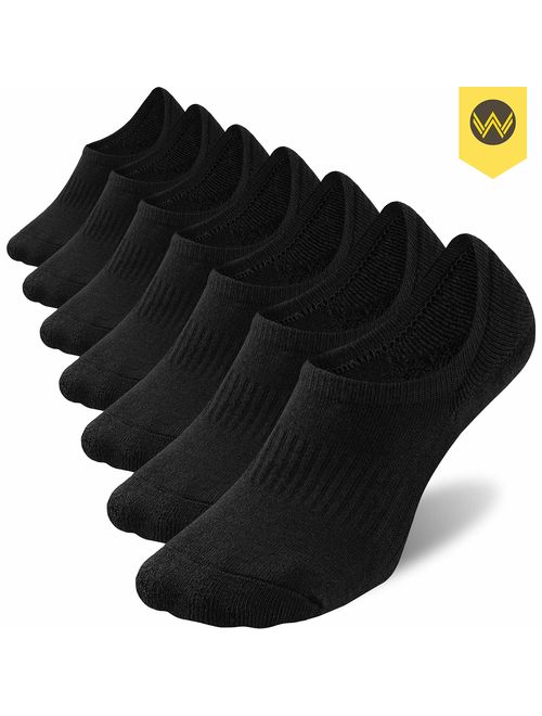 No Show Socks Mens 7 Pair Cotton Thin Non Slip Low Cut Men Invisible Sock 6-9/10-12/12-14