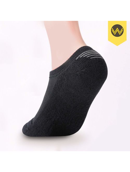No Show Socks Mens 7 Pair Cotton Thin Non Slip Low Cut Men Invisible Sock 6-9/10-12/12-14
