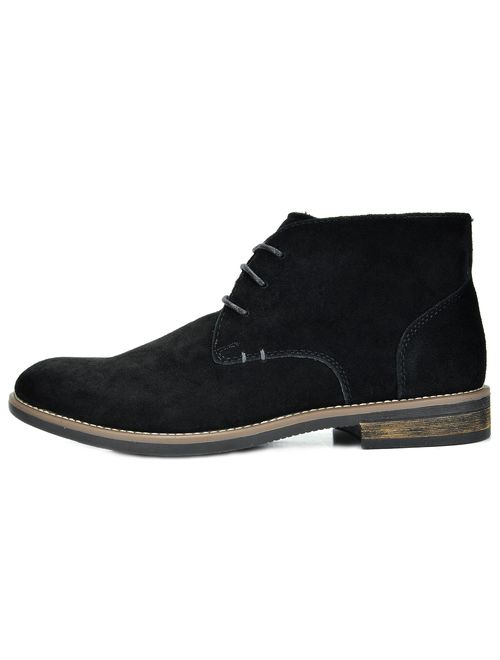 Bruno Marc Men's Suede Leather Lace Up Oxfords Chukka Ankle Boots