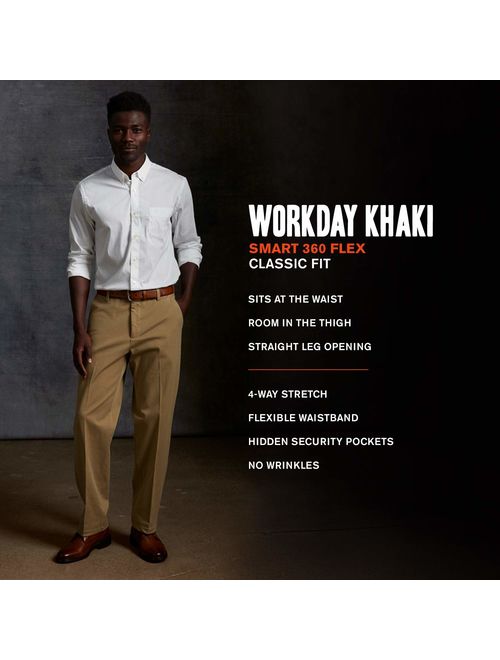 Dockers Men's Classic Fit Workday Khaki Smart 360 Flex Pants D3