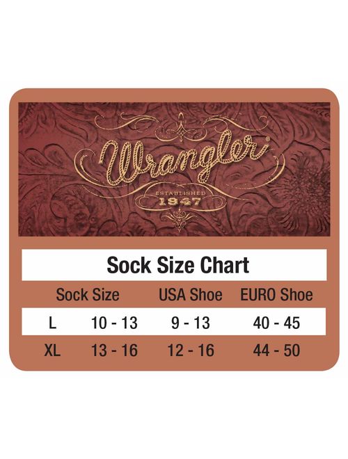 Wrangler Men's Western Boot Socks (Pack of 3)