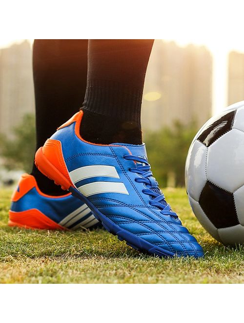 YING LAN Men's Boys Turf Cleats Soccer Athletic Football Outdoor/Indoor Sports Running Walking Shoes TF