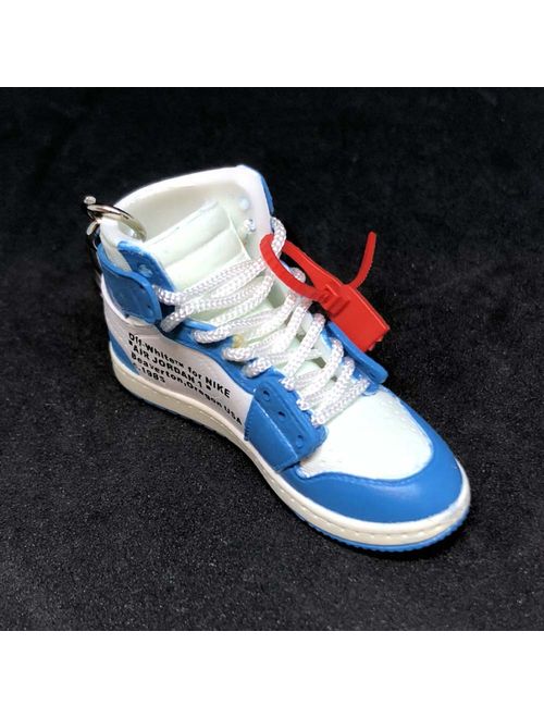 Air Jordan 1 I High Retro Off White UNC Blue OG Sneakers Shoes 3D Keychain Figure