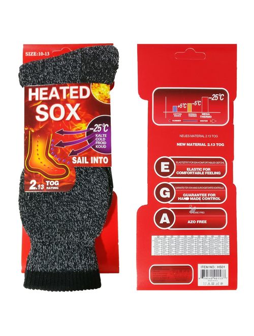 USBingoshop 2 Pairs Mens Heat Thick Insulated Extreme Boot Winter Thermal Socks 10-13