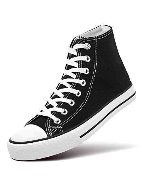 ZGR Womens Canvas Sneakers High Top Lace ups Casual Walking Shoes...