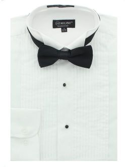 Milani Wing Collar Tuxedo Shirts with Standard Cuffs & Bow Tie