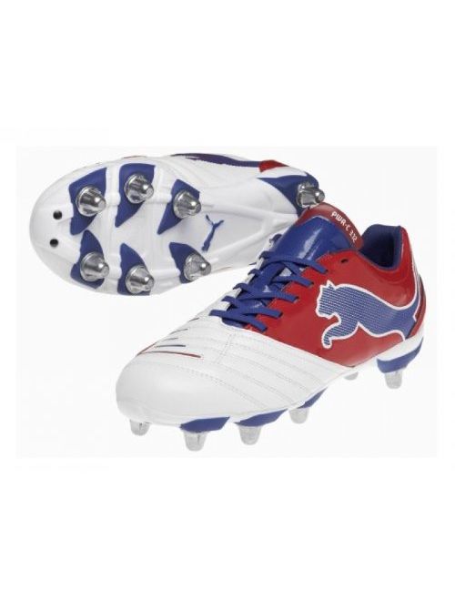PUMA Powercat 3.12 H8 Adults White/Red/Blue Boots