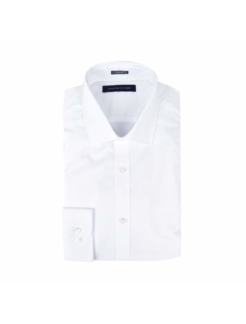 Tommy Hilfiger Men's Slim Fit Solid Non Iron Dress Shirt