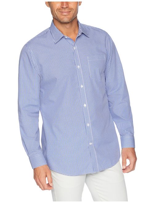 Amazon Essentials Men's Regular-Fit Wrinkle-Resistant Long-Sleeve Plaid Dress Shirt