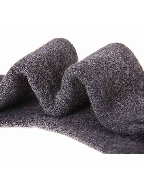 Mens Heavy Thick Wool Socks - Soft Warm Comfort Winter Crew Socks (Pack of 3/5),Multicolor,One Size 7-12