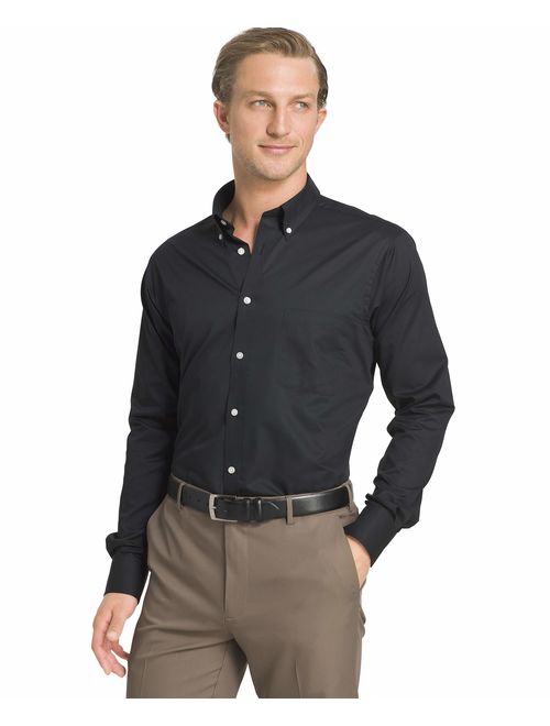 Izod Men's Regular Fit Stretch Solid Dress Shirt 