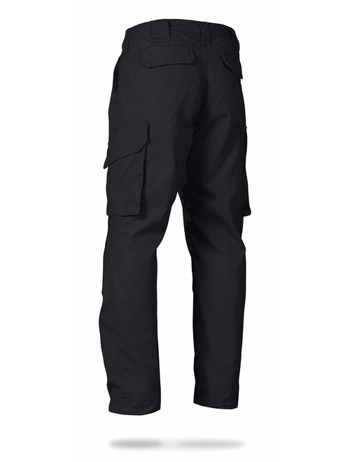 LA Police Gear Tan Solid Regular Fit Cargo Pants