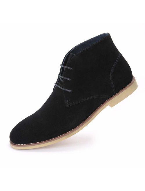 Buy Cestfini Buckle Suede Chelsea Boots for Men Genuine Leather Dress ...