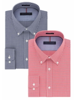 Men's Gingham Slim Fit Non Iron Dress Shirt