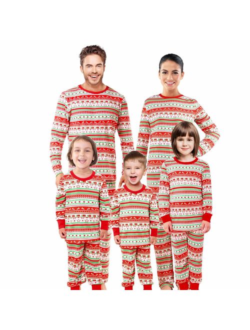 SUNNYBUY Christmas Family Matching Pajama Set Xmas Pyjamas Sleepwear Holiday Pjs