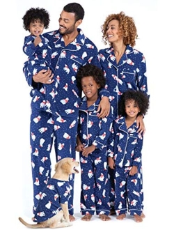 Family Matching Christmas Pajamas - Cozy Fleece, Navy Polar Bear