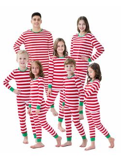 Demifill Matching Family Christmas Boys Girls Pajamas Striped/Bear Kids Sleepwear