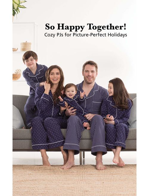 PajamaGram Family Pajamas Super Soft - Family Matching Pajamas, Navy