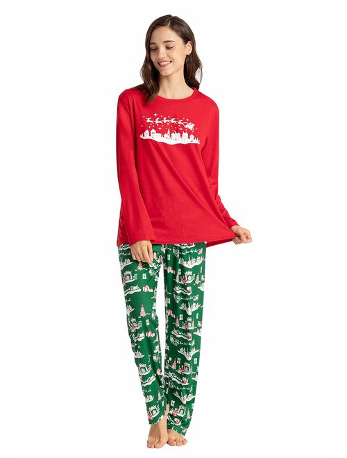 Yidarton Christmas Pajamas Family Matching Pajama Set Men/Women/Kids Sleepwear