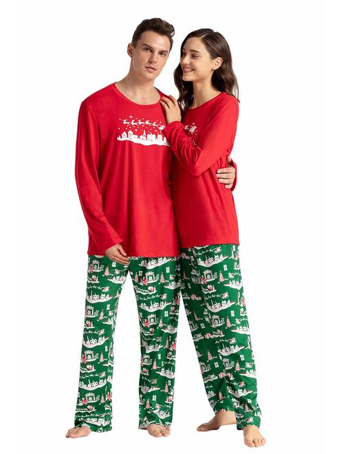 Yidarton Christmas Pajamas Family Matching Pajama Set Men/Women/Kids Sleepwear