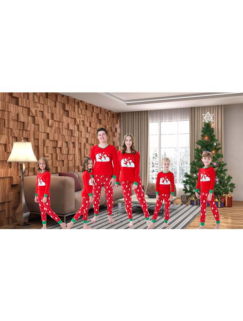Matching Family Pajamas Christmas Boys and Girls Red Striped Baby Clothes Mum and Me Pjs Women Men