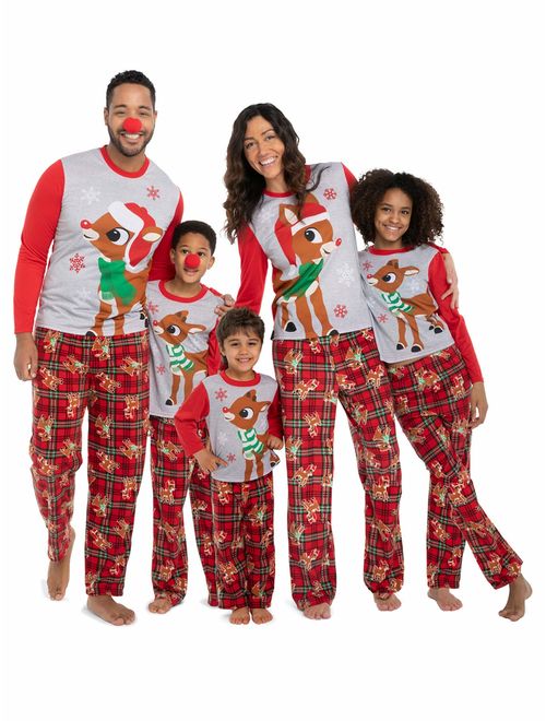 Rudolph the Red Nosed Reindeer Christmas Holiday Family Sleepwear Pajamas Dad Mom Kid Baby