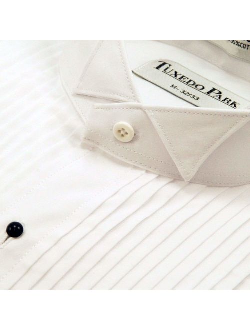 Tuxedo Shirt- White Wing Collar 1/4" Pleat