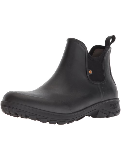 BOGS Men's Sauvie Slip on Low Height Chukka Waterproof Rain Boot