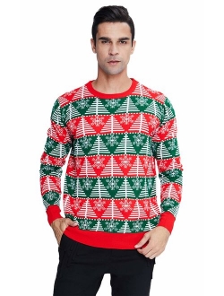 RAISEVERN Unisex's Ugly Christmas Sweater Xmas Holiday Party Knitted Pullover
