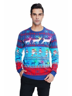 RAISEVERN Unisex's Ugly Christmas Sweater Xmas Holiday Party Knitted Pullover