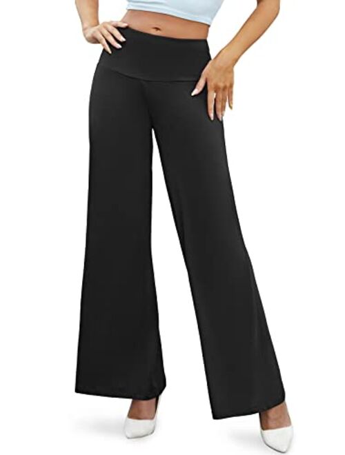 Arolina Women's Stretchy Wide Leg Palazzo Lounge Pants Casual Comfy High Waist Palazzo Pants