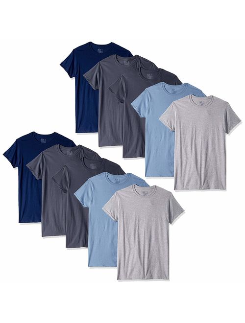 Fruit of the Loom Men's Cotton Solid Crew Neck T-Shirt Multipack