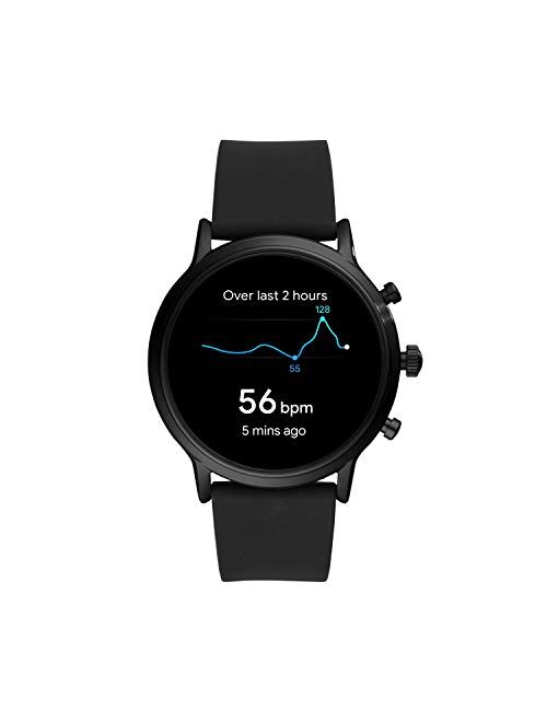 Fossil Gen 5 Carlyle HR Black Silicone Band Smart Watch - FTW4025