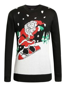 SSLR Men's Crew Neck Pullover Ugly Christmas Sweater