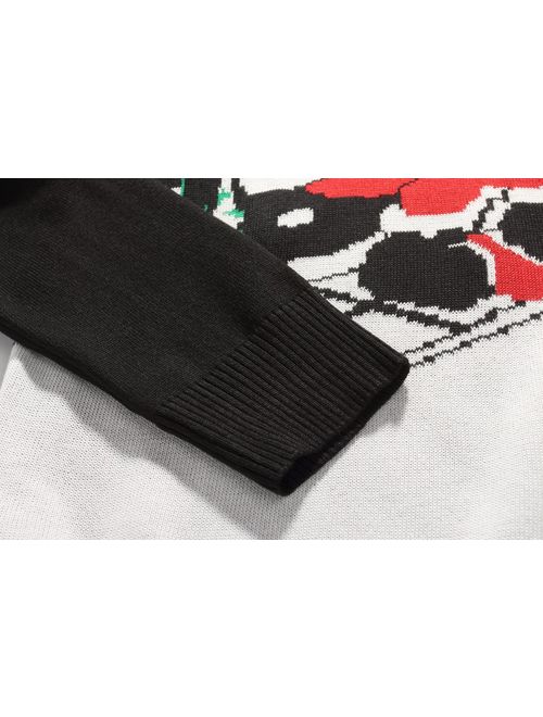 SSLR Men's Crew Neck Pullover Ugly Christmas Sweater