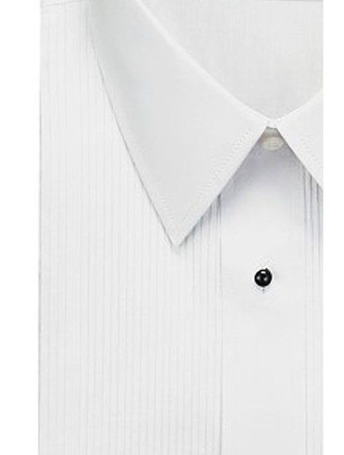 Neil Allyn Men's Tuxedo Shirt Poly/Cotton Laydown Collar 1/8 Inch Pleat