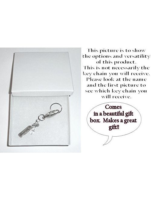 Message Charm Key Chain Ring, Women's Purse, Bag or Necklace & Clip on Charm, Comes in a Gift Box!