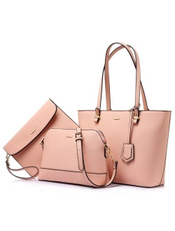 Handbags for Women Shoulder Bags Tote Satchel Hobo 3pcs Purse Set