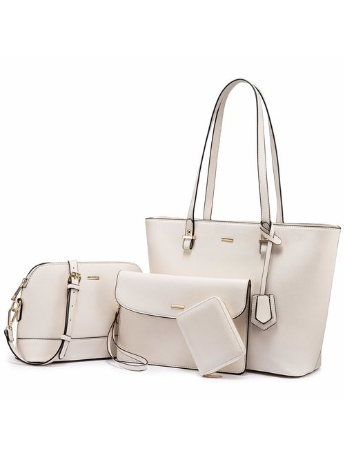 Lovevook Handbags for Women Shoulder Bags Tote Satchel Hobo 3pcs Purse Set