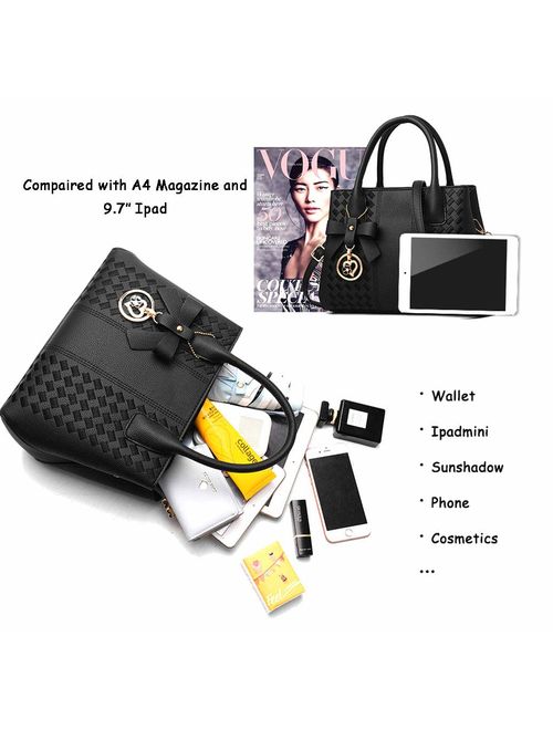 Purses and Handbags for Women Fashion Ladies PU Leather Top Handle Satchel Shoulder Tote Bags