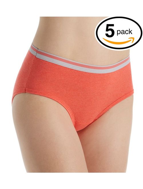 Fruit of the Loom Women's Plus Size Fit for Me 5 Pack Microfiber Brief Panties