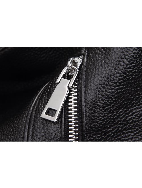 Heshe Vintage Womens Leather Handbags Tote Bag Top Handle Bag Satchel Designer Purses Cross-body Bag