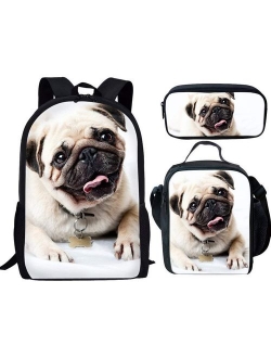 HUGS IDEA Stylish 3D Animal Lunch Bags for Kids Small Lunchboxes