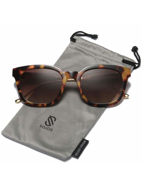 SOJOS Classic Square Polarized Sunglasses Unisex UV400 Mirrored Glasses SJ2050