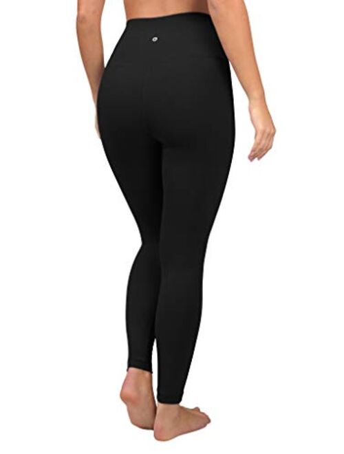 90 Degree By Reflex Cotton Super High Waist Ankle Length Compression Leggings with Elastic Free Waistband